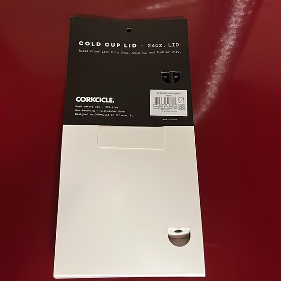New Corkcicle 24oz Lid and Ceramic Straw for Cold Cup Tumbler Black - Picture 3 of 3